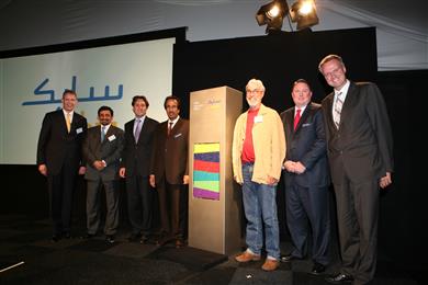 Left to right:
1. Mr. Heiner Markhoff, President of SABIC Innovative Plastics, Europe, Middle East, Africa
2. Mr. Mohamed H. Al-Mady, Chairman and Chief executive officer of SABIC Basic Industries Corporation
3. Mr. Frank Heemskerk, Minister for Foreign Trade of The Netherlands
4. His Highness Prince Saud bin Abdullah bin Thenayan Al-Saud, Chairman of the Board of SABIC 
5. Mr. Louis Ufkes, employee of SABIC Innovative Plastics in Bergen op Zoom
6. Mr. Brian Gladden, President and CEO of SABIC Innovative Plastics 
7. Mr. Han Polman, Mayor of Bergen op Zoom