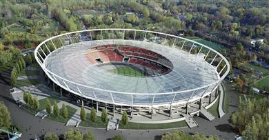 Euro 2012™ Football Championship Stadium Roofing in Silesian (Śląski) Chorzów, Poland Made Using SABIC Innovative Plastics’ Lexan* Thermoclear* Sheet>