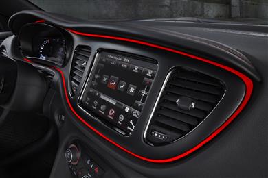2013 Dodge Dart Floating Island Bezel Using SABIC’s High-performance CYCOLOY™ and GELOY™ Resins>
