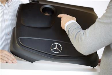 Mercedes-Benz A-Class engine cover in bio-based polyamide from DSM (Photo: DSM Engineering Plastics: DSMPR343)

