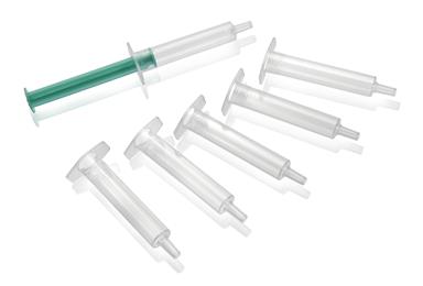 SABIC® PP PCGR40 and a lubricated variant, SABIC® PP PCGR40L new high-purity, high-flow pharmaceutical grades of random polypropylene from SABIC typically used for syringe plungers and bodies. 
(Photo SABIC, PR078)>