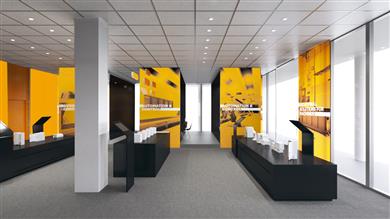Ansicht des neuen TE Customer Experience Center in Darmstadt, Deutschland.
(Quelle: TE Connectivity, PR034)