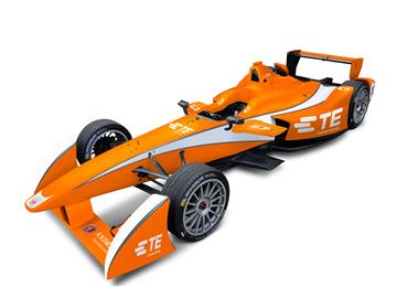 TE Connectivity featured Formula E Car at SPS IPC Drives 2015 tradeshow. 
(Source: TE Connectivity, PR041)