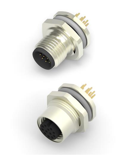 TE Connectivity adds to M12 range with connectors for PCBs and panels.
(Source: TE Connectivity, PR256)