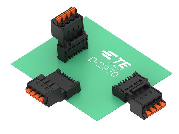 TE Connectivity launches Dynamic Series D-2970 Push-In PCB connectors