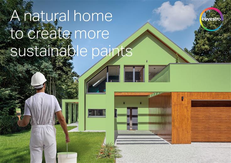 Covestro expands portfolio of resins made with plants to turbocharge sustainability in decorative coatings.
(Photo: Covestro AG: COVPR002)