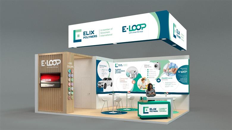 ELIX Polymers exhibits its new E-LOOP products made with recycled content at Fakuma.
(Photo: ELIX Polymers, PR063)