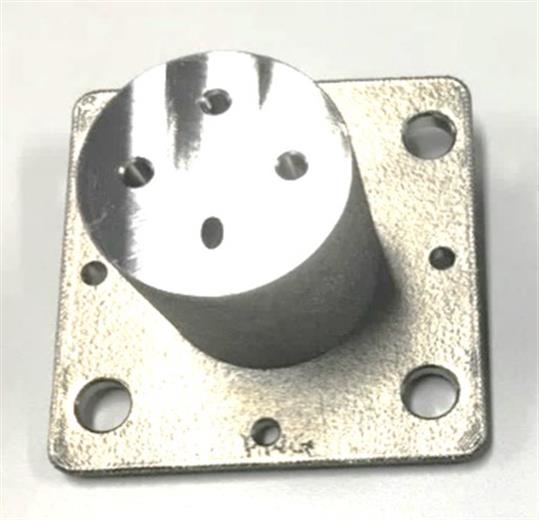 Attitude control injection nozzle manufactured in Ti-6Al-4V on EBM technology for KOUNOTORI, the unmanned cargo transfer spacecraft for the International Space Station.
(Photo: JAMPT Corporation/KOIWAI Co., Ltd., GEADPR058)