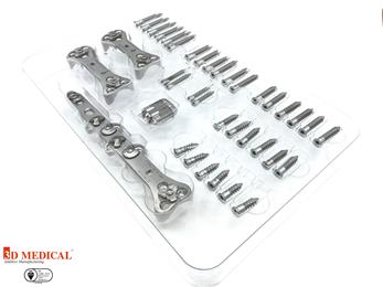 Manufactured by 3D Medical on its fleet of GE Additive’s Mlab printers, the 3D-printed titanium implants (plates, screws and cages) have a spongy, mesh rib-like shape to allow the bone and ligament tissues to adhere well to the prosthesis. (Photo: 3D Medical, GEADPR058)