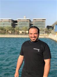 Saeed Amin, KAUST Ph.D. student, played a role in the University’s scientific diving certification course. 