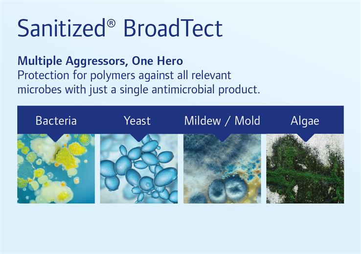 Innovative Sanitized® BroadTect product durably protects polymers against a wide range of microorganisms. (Photos: SANITIZED AG, PR035) 