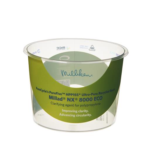 Millad® NX® 8000 ECO clarifying agents for PP.
(Photo © 2022 Milliken & Company, all rights reserved, MKPR292)