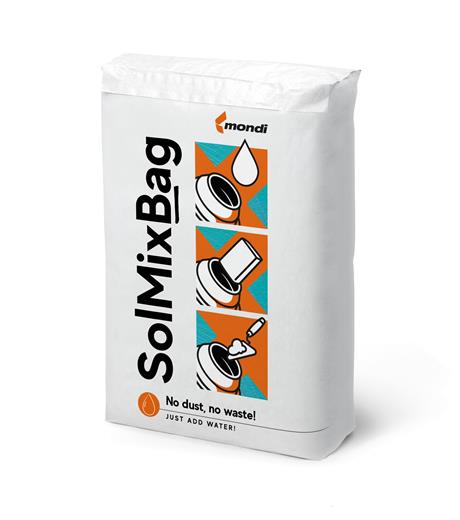 Mixing sustainability and convenience: Mondi and Baumit launch water-soluble bag for dry mix mortar. (Photo: Mondi, PR254)