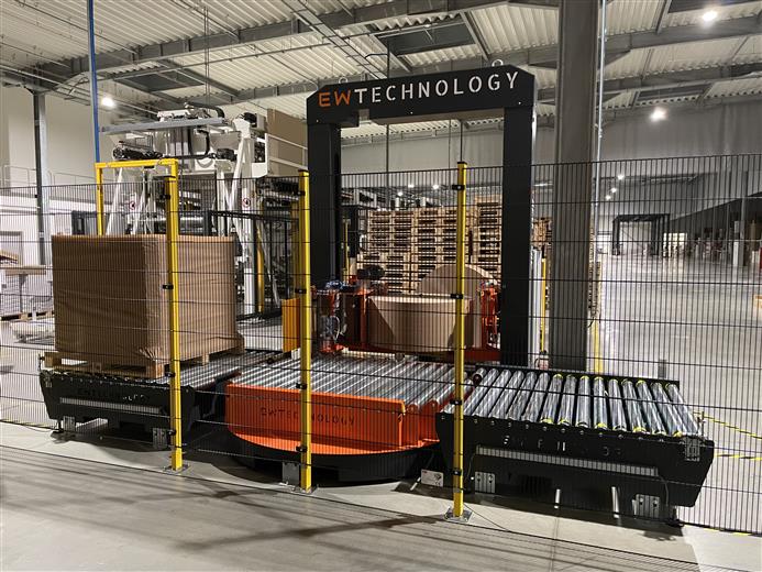 Quand durabilité rencontre efficacité: Sentrex choisit l’Advantage StretchWrap de Mondi pour l’emballage de palettes. 
(Photo: EW Technology, PR272)