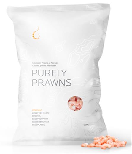 SABIC, Estiko Packaging Solutions and Coldwater Prawns of Norway have created a highly sustainable new packaging pouch made from a multi-layer film using a circular certified random polymer grade of SABIC® PP CRYSTAL with a OBP content of 60%. 
(Photo: Coldwater Prawns of Norway AS)