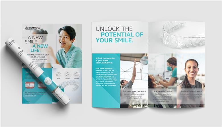 ClearCorrect® | Practice Growth offering, patient brochure. (Photo: ClearCorrect®, PR006)