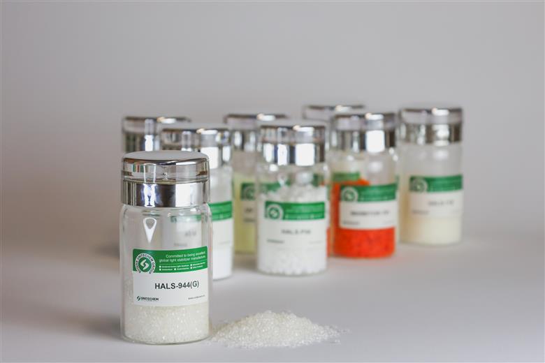 UniteChem to showcase its large light stabilizers portfolio at Fakuma driven by reliable delivery, market response and respect for people and planet. 
(Photo: UniteChem)