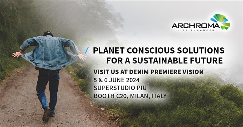 Visit Archroma at Booth C20 at Superstudio Più, Milan, Italy from June 5 to 6, 2024. 
(Photo: Archroma)