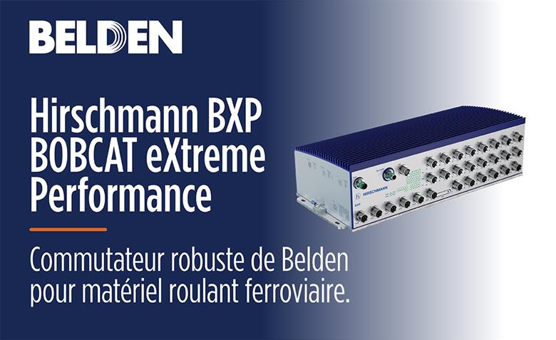 Belden annonce le lancement du commutateur administrable BXP de Hirschmann: BOBCAT eXtreme Performance. (Photo: Belden, PR532)