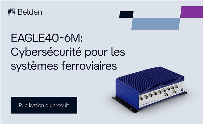 La solution pare-feu de Belden fait progresser la cybersécurité pour les véhicules ferroviaires.
(Photo: Belden, PR546)