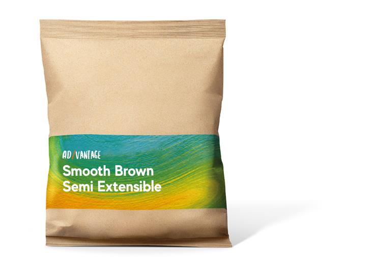 Ad/Vantage Smooth Brown Semi Extensible, Mondi’s smooth-finished, brown kraft paper grade. (Foto: Mondi, PR305)