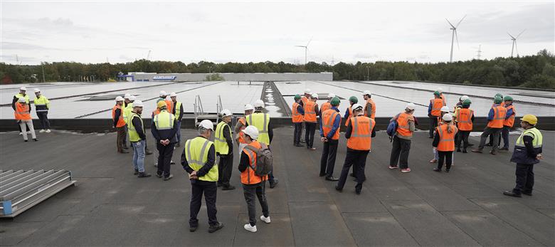 SABIC inaugurates world's largest circular solar installation of its kind in Genk.