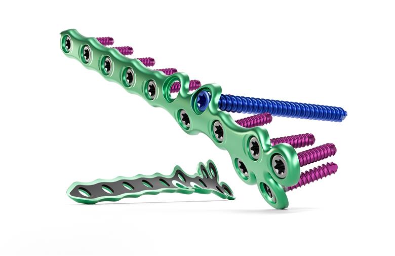 Syensqo’s Zeniva® PEEK has enabled GLW’s unique ApolloAnkle™ Fracture Plating System, combining significant anatomical, ortholucent and stress shielding benefits with a proprietary zero-waste titanium/PEEK hybrid manufacturing process. (Photo: GLW, Syensqo, PR037)
