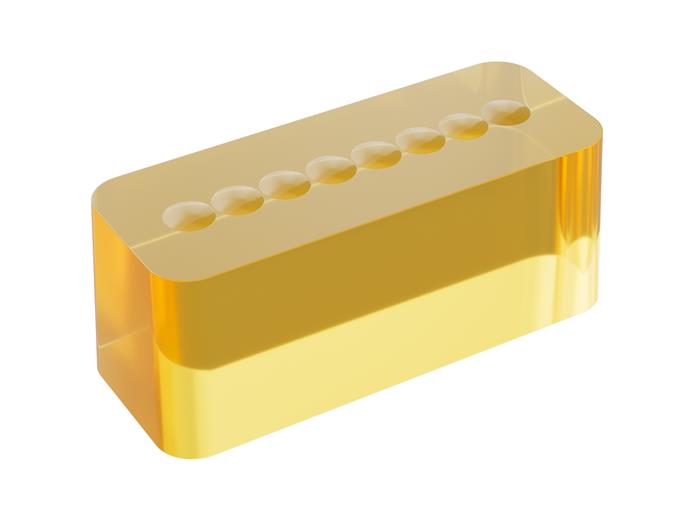 Injection molding of thermoplastics can enable the high precision manufacturing of complex parts at large build numbers, like this microlens array molded with EXTEM™ RH1017UCL resin.