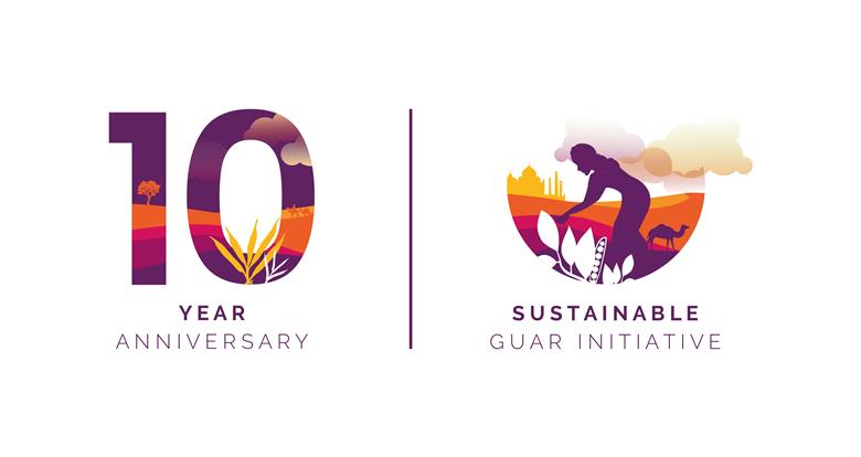 Logo: Sustainable Guar Initiative and The 10-Year Anniversary. (Photo: Syensqo, PR050)