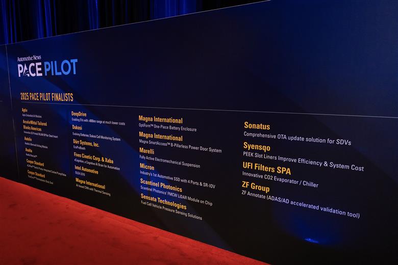 Syensqo receives 2025 Automotive News PACE Pilot recognition. (TAPSNAP DETROIT AND RAJ MEHTA PHOTOGRAPHY)